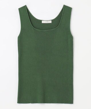 ANY 【洗濯機可能】タンクトップリブニット リーフグリーン