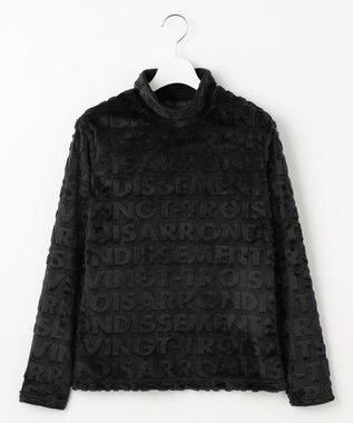 23区GOLF 【WOMEN】フェイクファーロゴモックネック ブラック系