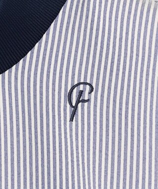 23区GOLF セットアップ企画【23Fondation/WOMEN】【吸水速乾】サッカーストライプ ツーピース ネイビー系2