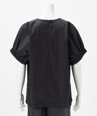 23区 L 【エステータ】ブライトローン スリーブデザイン ブラウス ブラック系