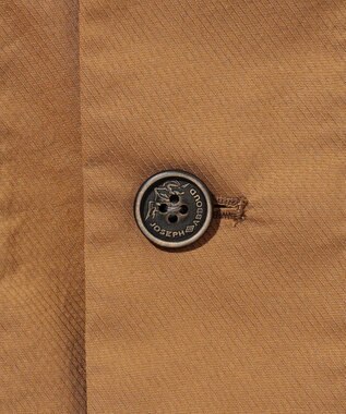 JOSEPH ABBOUD MOUNTAIN 【軽量】ハイパワーストレッチカルゼ ノーカラーアウトドアブルゾン キャメル系