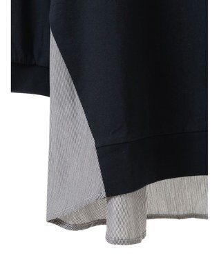 Green Parks 布帛切り替えフレアカットプルオーバー Navy