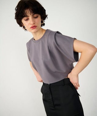 GRACE CONTINENTAL タックショートトップ グレー