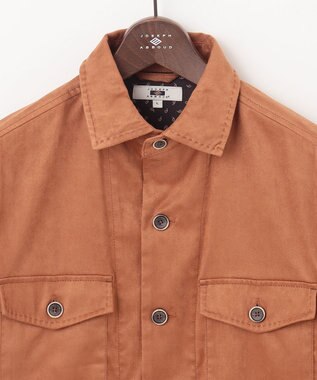JOSEPH ABBOUD ナチュラルダイスウェード シャツアウター オレンジ系