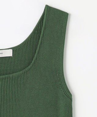 ANY 【洗濯機可能】タンクトップリブニット リーフグリーン