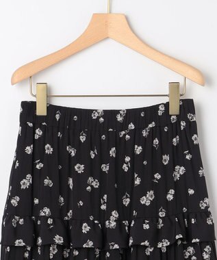 組曲 S 【加藤ローサさん着用 / レングス調整可能】ギャザーライトデシンティアード スカート ブラック系5