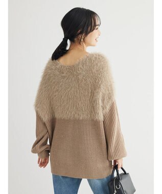 Green Parks ・Ｐｅｔｉｔ　Ｆｌｅｕｒ　シャギーキリカエニット Gray Beige