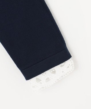 ANY SIS S レース襟 ニット ネイビー