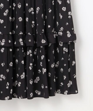 組曲 S 【加藤ローサさん着用 / レングス調整可能】ギャザーライトデシンティアード スカート ブラック系5