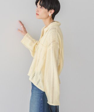 AMERICAN HOLIC Ｗポケットレースシャツ Light Yellow