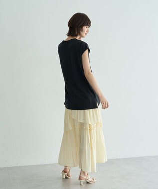 YECCA VECCA アシンメトリーラッフルスカート Ivory