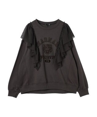 Green Parks ・ＳＵＧＡＲ　ＳＰＯＯＮ　タイガーｐｔラッフルスウェット Charcoal Gray