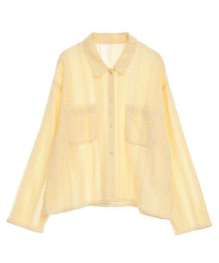 AMERICAN HOLIC Ｗポケットレースシャツ Light Yellow