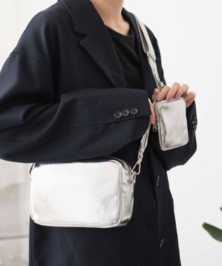 WEGO ポーチ付きスクエアショルダー ホワイト