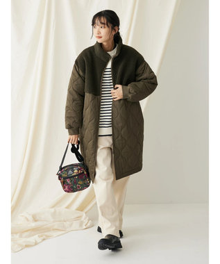 CRAFT STANDARD BOUTIQUE ボア＆キルティングスタンドコート Khaki