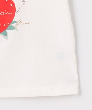 ANY KIDS 接触冷感 ミラクルプリント Tシャツ ホワイト×イチゴ