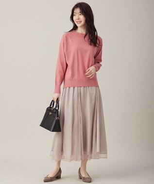 ANY SIS 【洗える】ラッセルチュールマチ スカート アイボリー