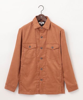 JOSEPH ABBOUD ナチュラルダイスウェード シャツアウター オレンジ系