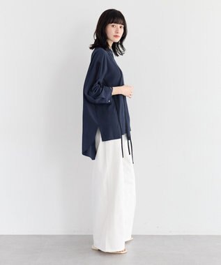 YECCA VECCA ストリングデザインシャツ Navy