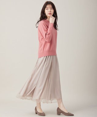 ANY SIS 【洗える】ラッセルチュールマチ スカート アイボリー