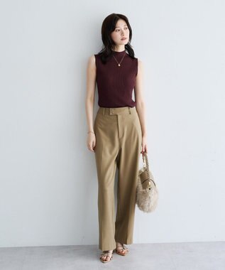 YECCA VECCA ハイネックノースリーブニット Brown