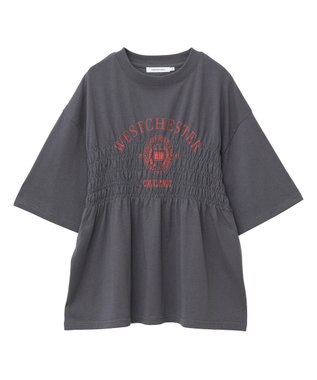AMERICAN HOLIC カレッジプリントシャーリングプルオーバー Charcoal Gray