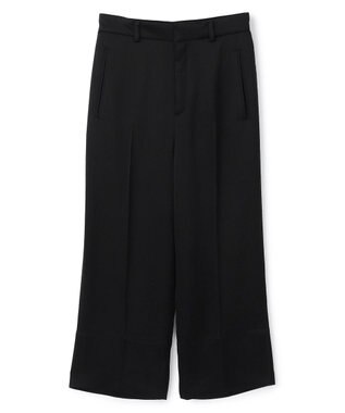 BEIGE， CASSITER / リネンブレンド サテンクロップドパンツ Black