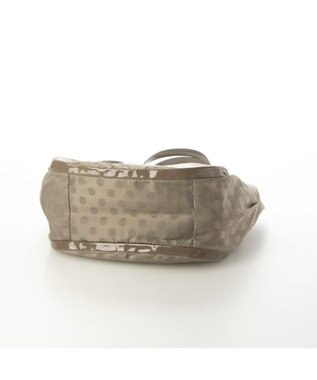 Y'SACCS ドット柄ジャガードエナメルアクセント2wayトート ライトグレー