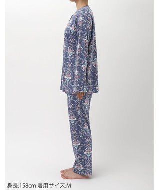 WACOAL パジャマ 長袖 長ズボン 綿100%(本体) ミントン レディース NDX541 /ワコール コン