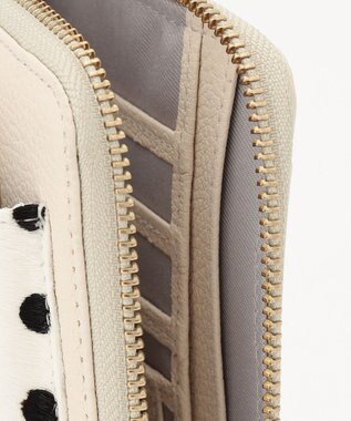 UNBILLION perche 牛革ハラコタイプ×ゴートモバイルウォレットショルダー アイボリー