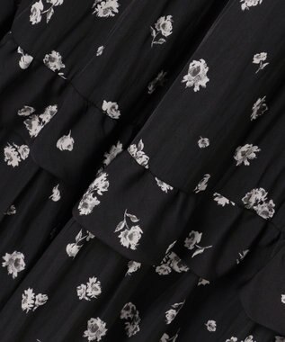 組曲 S 【加藤ローサさん着用 / レングス調整可能】ギャザーライトデシンティアード スカート ブラック系5