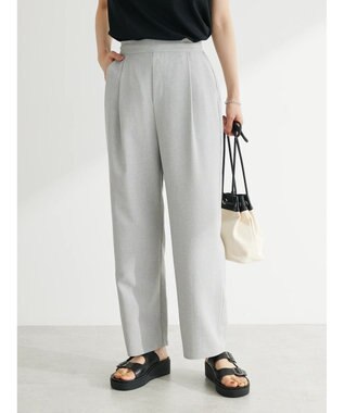 Green Parks 麻調ストレートパンツ Gray