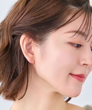 Phoebe 【K10】プチオーバルピアス/BOXつき ゴールド