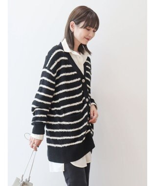 AMERICAN HOLIC モノトーンＶネックニットカーディガン Border