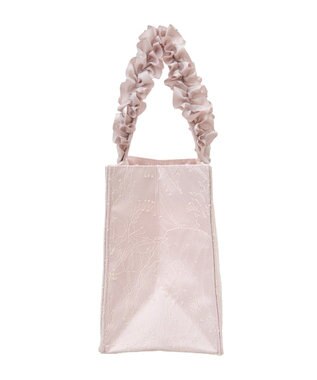 Maison de FLEUR レースフリルハンドルスクエアトートＳバッグ Pink