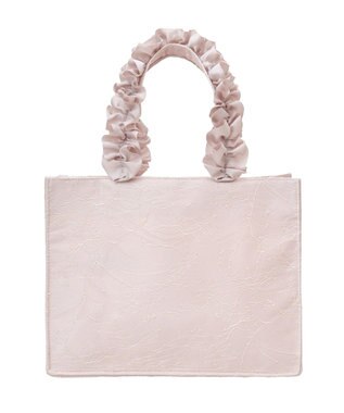 Maison de FLEUR レースフリルハンドルスクエアトートＳバッグ Pink