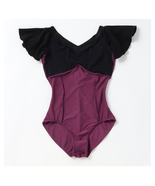 Chacott フレアスリーブレオタード ラズベリー