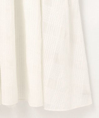 #Newans シアーチェックボリュームワンピース ホワイト