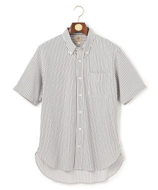 J.PRESS MEN 【吸水速乾 / 抗菌防臭 / 遮熱 / 防シワ】【J.PRESS OXFORD JERSEY】カノコインレイ半袖 シャツ / B.D. グレー系1