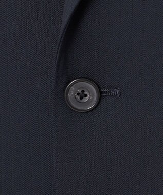 GOTAIRIKU オールシーズン対応【御幸毛織】WOOL×SOLOTEX ストレッチスーツ（ネイビーストライプ） ネイビー系1