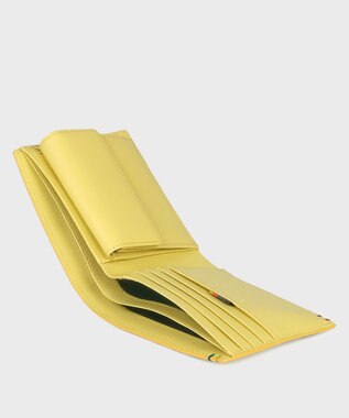 Paul Smith ハイライトステッチ 2つ折り財布 イエロー