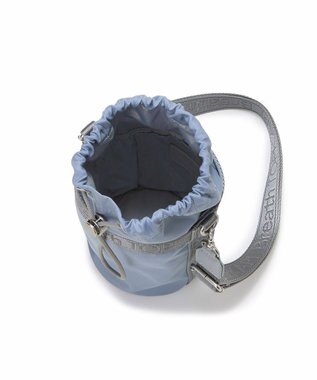 TOPKAPI 【Breath TOPKAPI】ナイロン ロゴテープ バケツ 巾着 ショルダー バッグ ブルーグレー