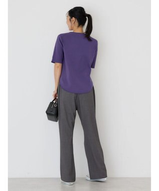 AMERICAN HOLIC ５分袖ニットプルオーバー Purple