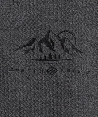 JOSEPH ABBOUD MOUNTAIN 【ソフト/吸水速乾/ライナードッキング対応】メランジバック メッシュ ジップ カットソー グレー系