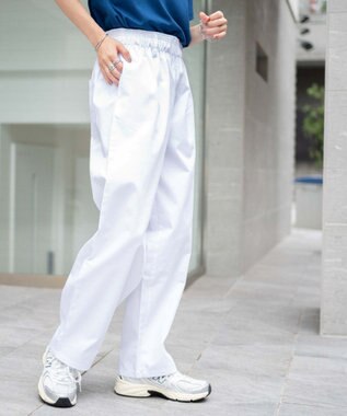 WEGO 【ユニセックス着用ITEM/ウエストゴム/手洗い可】シェフパンツ ホワイト