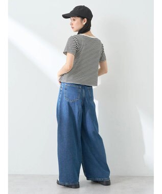 earth music&ecology ＳＥＴ２点ボーダーカーディガン＋キャミ Black