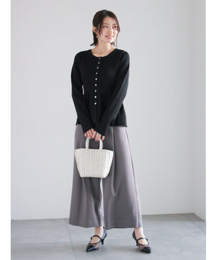 Te chichi タックポケットワイドクロップトパンツ グレー