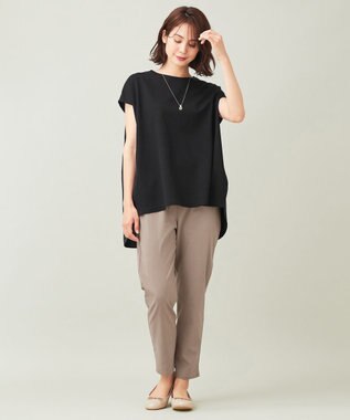 ANY 【接触冷感】秋メキバックフレア カットソー ブラック