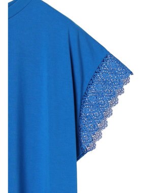 CRAFT STANDARD BOUTIQUE レーススリーブカットプルオーバー Blue