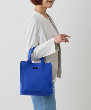 ROOTOTE 1062【ラメ糸ミックス－正方形型】LT.スクエア.グリンプス.ニット-A 02：ブルー